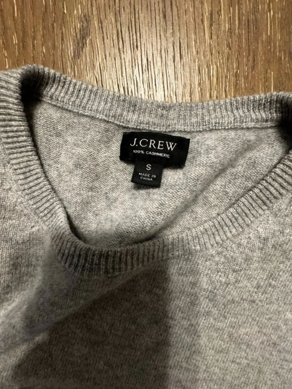 J Crew Men Small Everyday Cashmere Gray Pullover Crewneck Lightweight FIne Knit